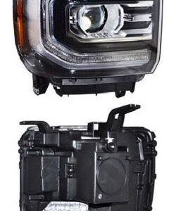 New xenon headlights for the 2016-2018 GMC Sierra, available for sale in black (right/connector)