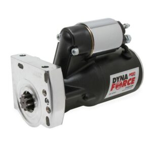 MSD Black DynaForce Starter, GM LS1-LS7 Eng. MSD Black DynaForce Starter for GM LS1–LS7 Engines – High-torque 3.4 HP starter with 4.4:1 gear reduction, compact clockable housing, and durable powder-coated finish, ideal for high-compression LS applications.