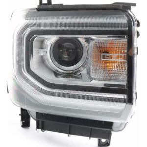 New xenon headlights for the 2016-2018 GMC Sierra, available for sale in black (right/connector)